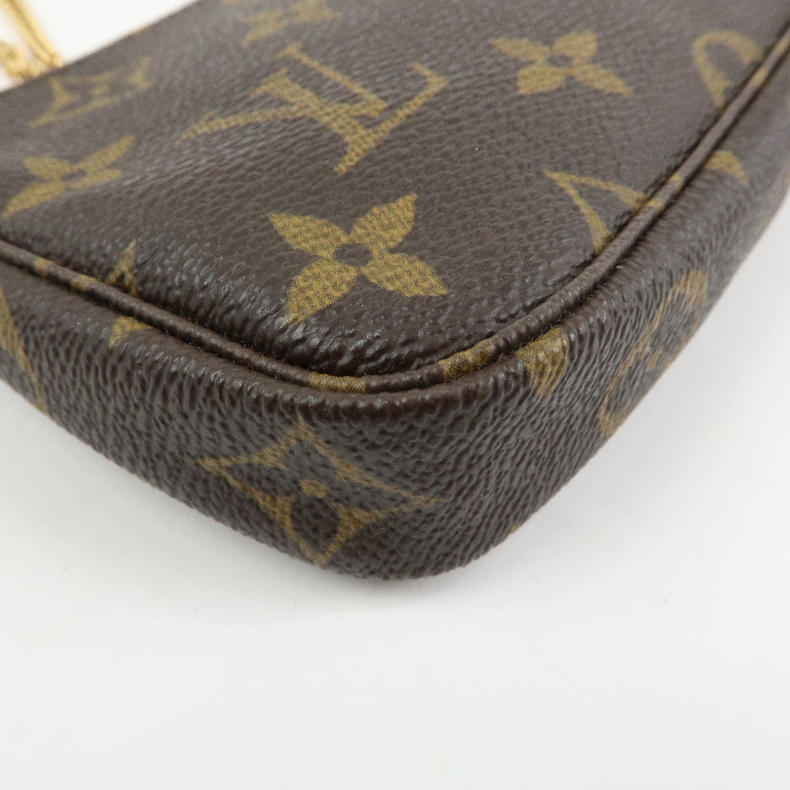 Louis Vuitton Monogram Mini Pochette Accessoires Hand Bag M58009