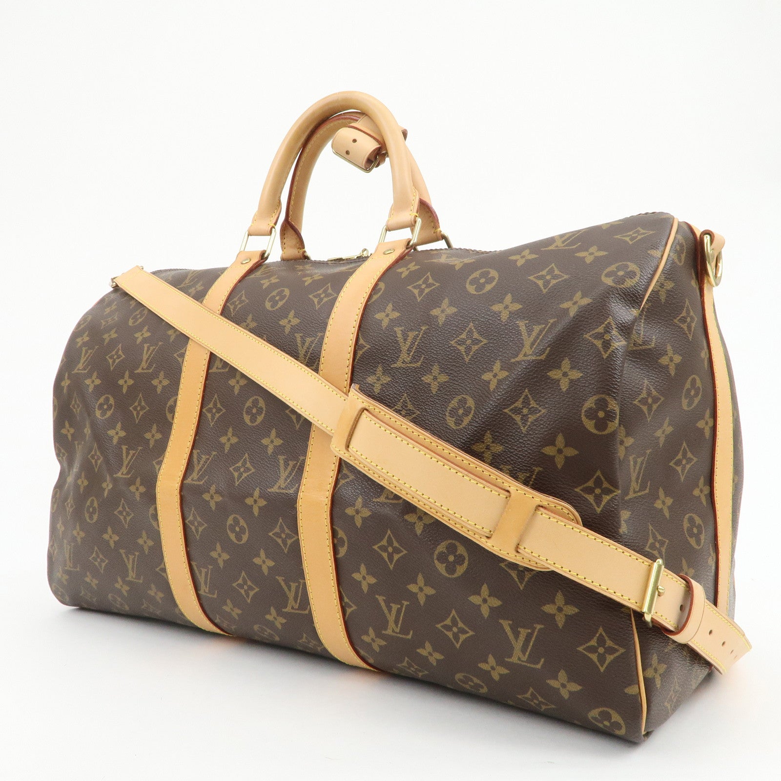 Louis Vuitton Monogram Keep All Bandouliere 50 Boston Bag M41416