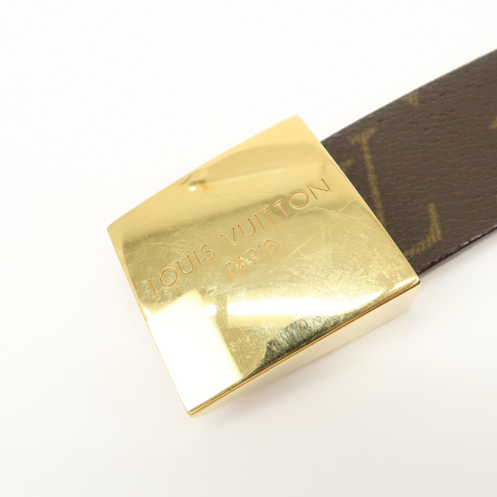 Louis Vuitton Monogram Ceinture Carre Belt Brown M6800