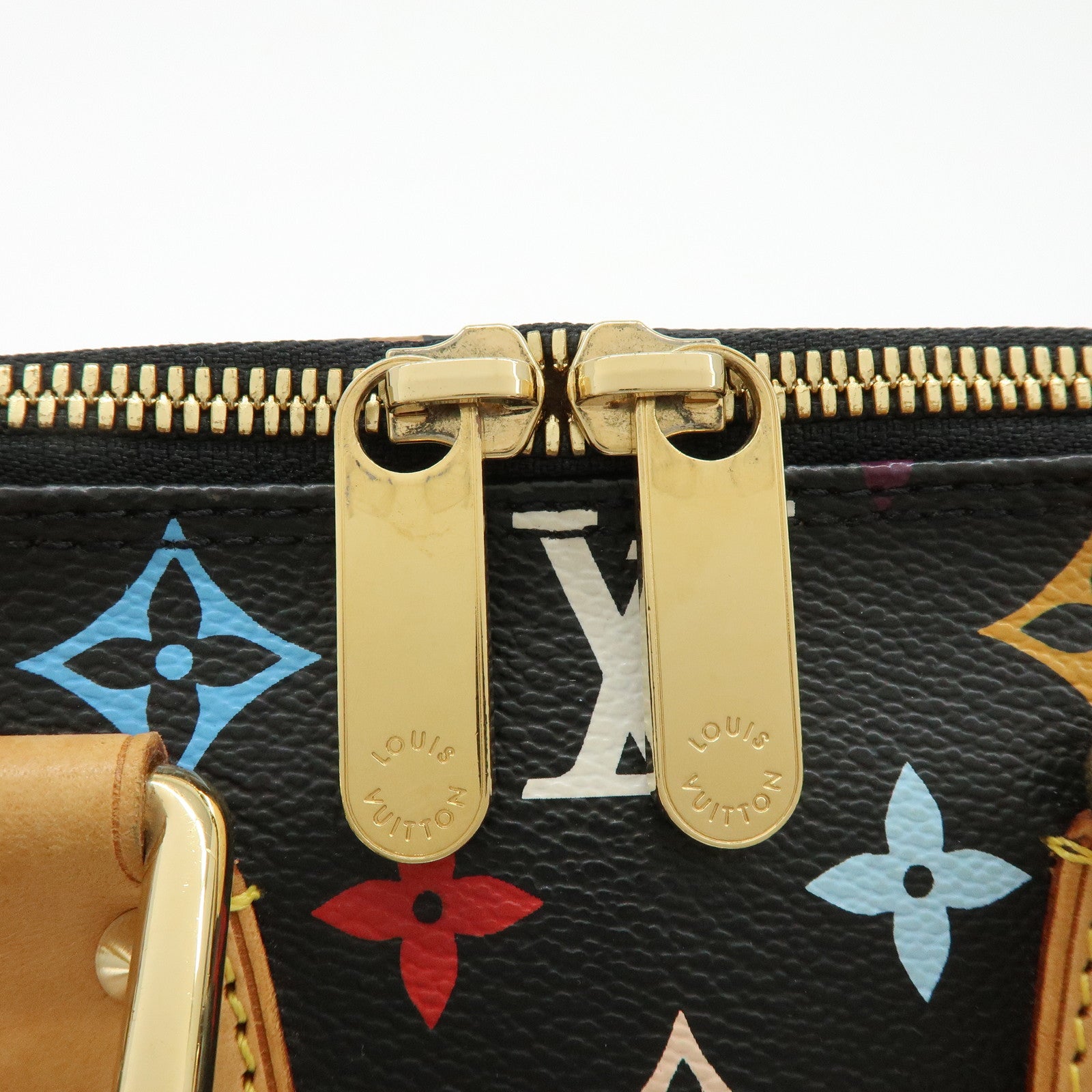Louis Vuitton Monogram Multicolor Alma PM Hand Bag Noir M40444