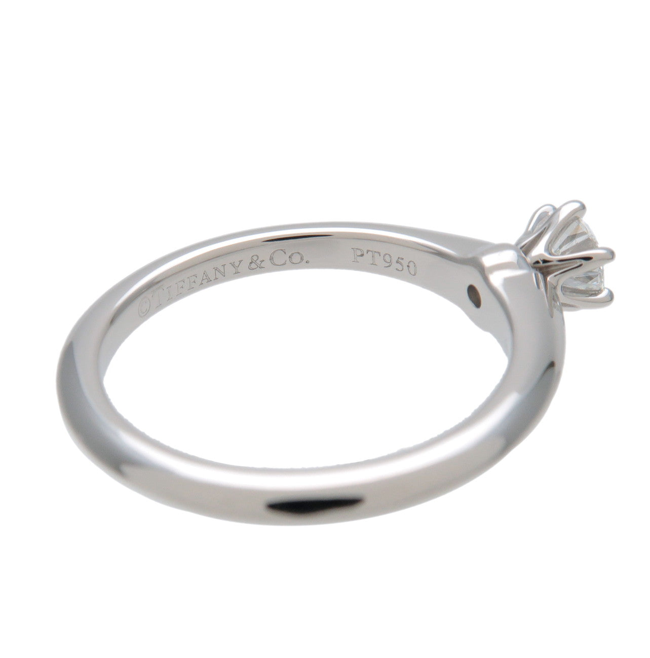 Tiffany & Co Solitaire Diamond Ring 0.22ct PT950 US4.5 EU48 HK9
