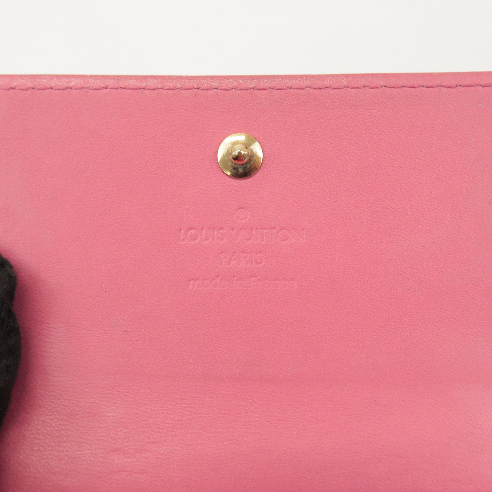 Louis Vuitton Vernis Porte Monnaie Billets Cartes Crédit M9139F