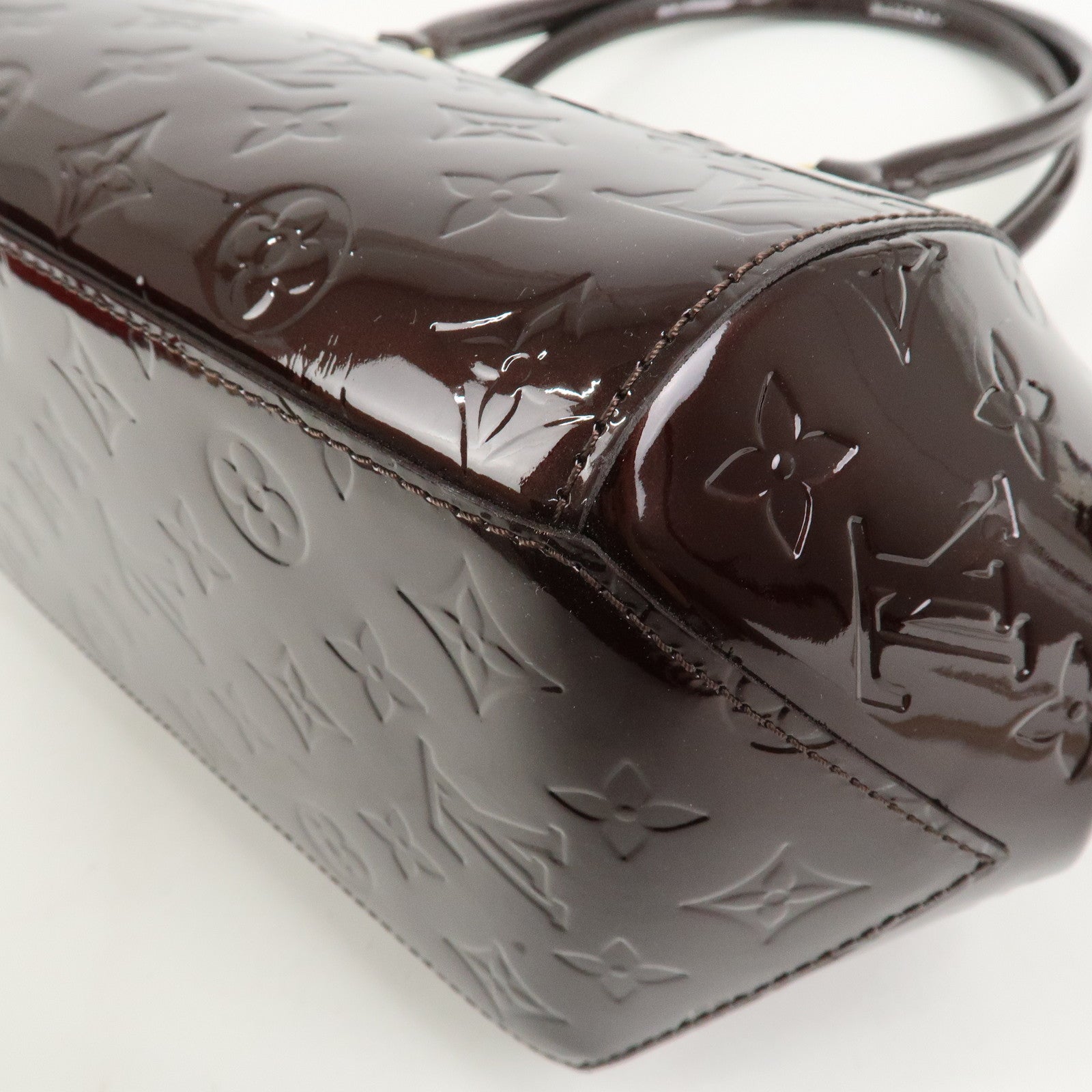 Louis Vuitton Monogram Vernis Sherwood PM Hand Bag Amarante M91493