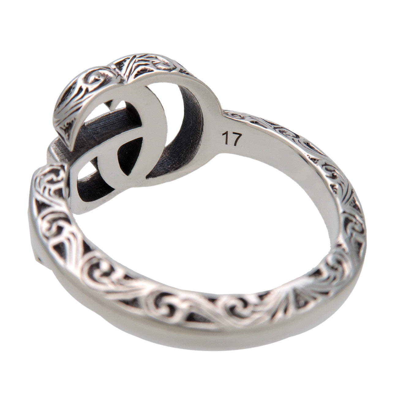 GUCCI Double G Key Motif Ring SV925 Silver #17 US7.25 EU55 627760