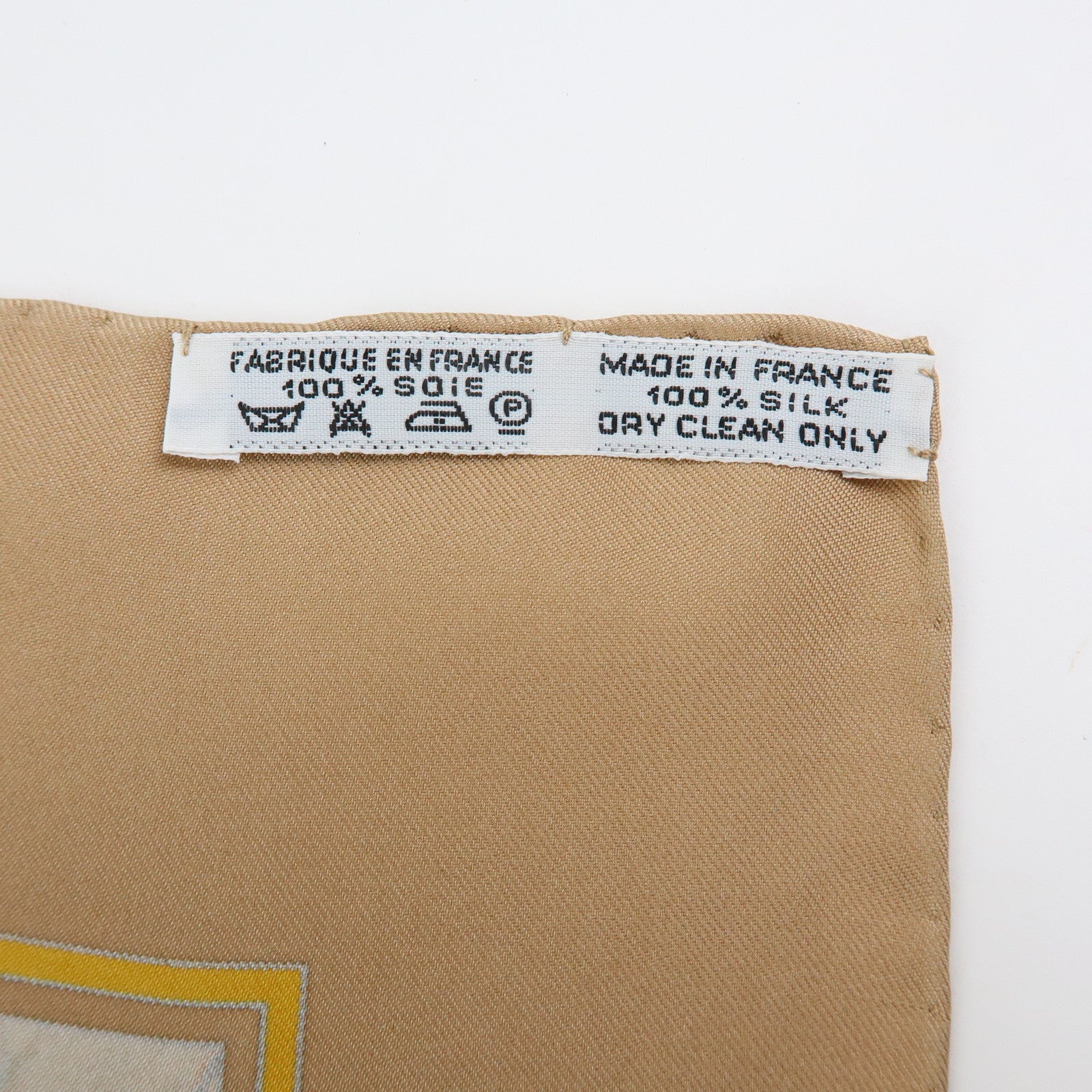 HERMES Carre 90 Silk 100% Scarf CHASSE au BOIS Brown