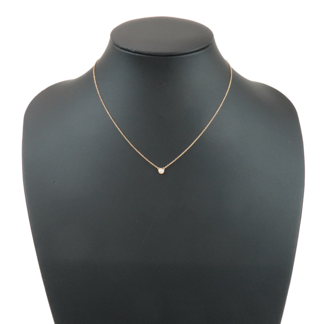 Tiffany & Co By The Yard 1P Diamond 0.07ct Necklace 750PG