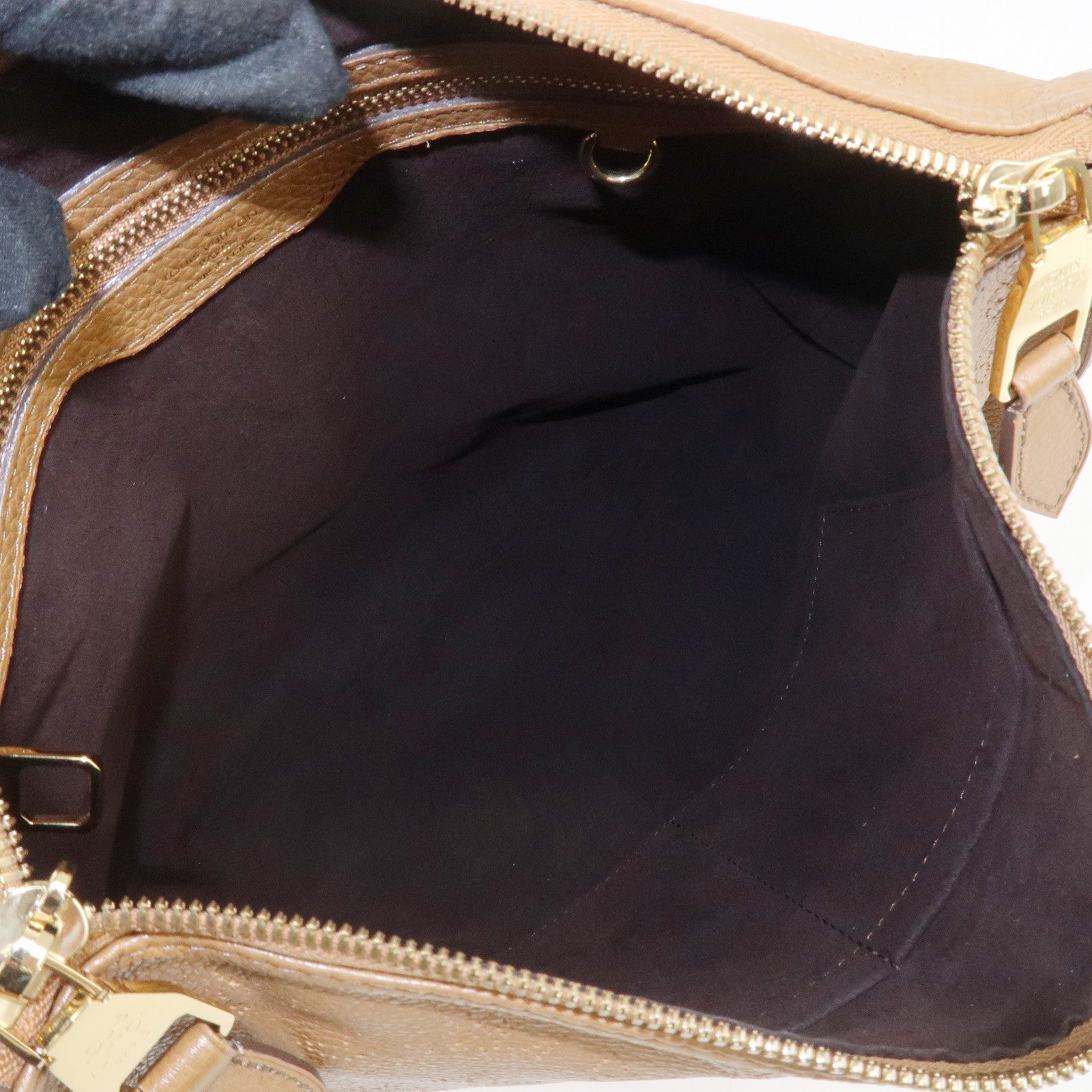 Louis Vuitton Monogram Mahina Selene MM Shoulder Bag Caramel M94214