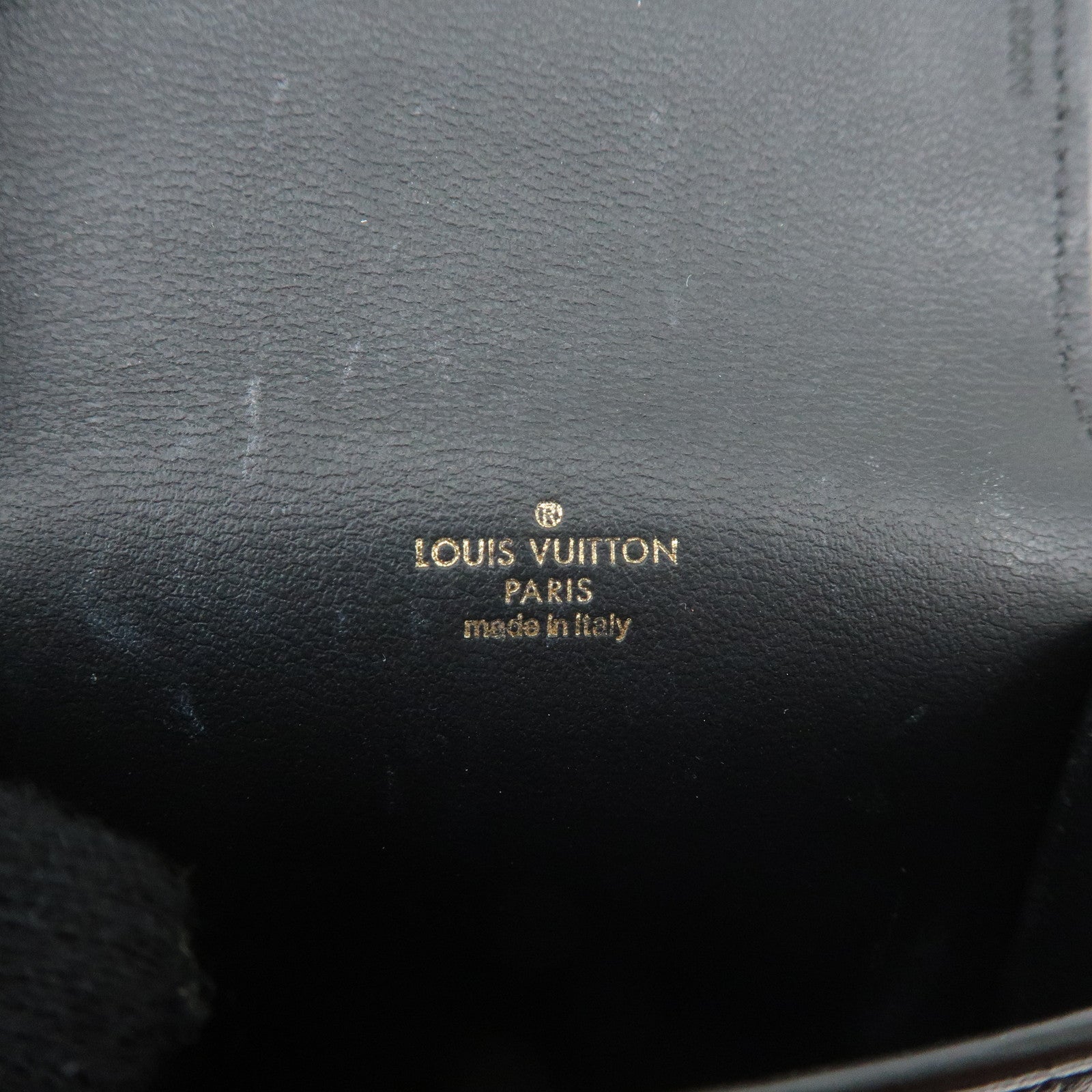 Louis Vuitton Leather Bijou Sac Earphone Case Pouch Noir M00829