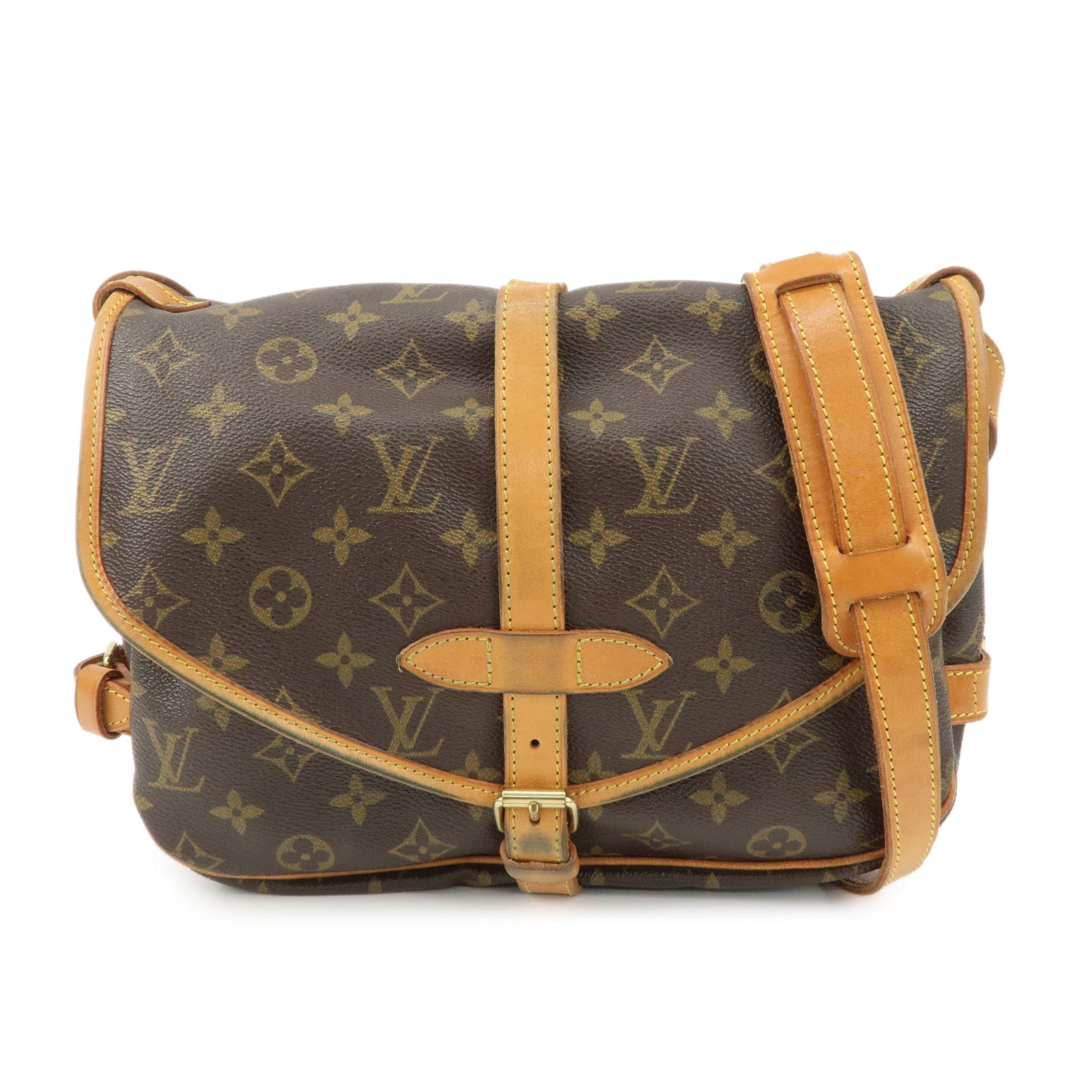 Louis Vuitton Monogram Saumur 30 Shoulder Bag Brown M42256 Used