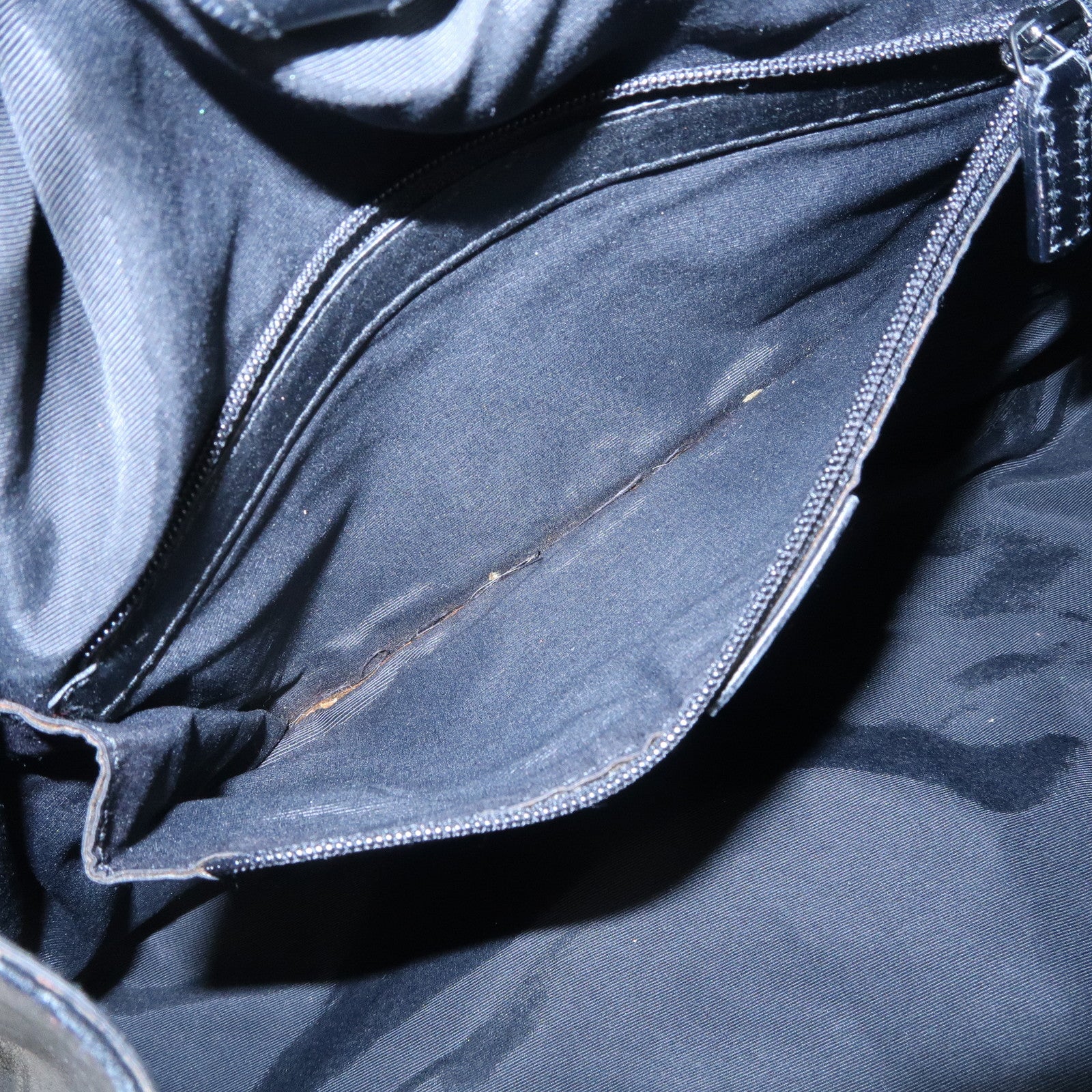 GUCCI GG Monogram Denim Canvas Leather Tote Hand Bag Black 76554