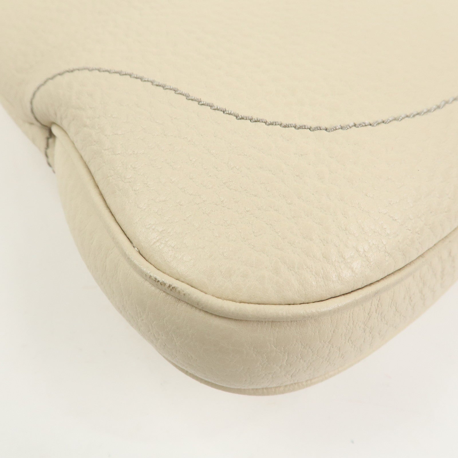 GUCCI New Jackie Leather Shoulder Bag Hand Bag Ivory 137335