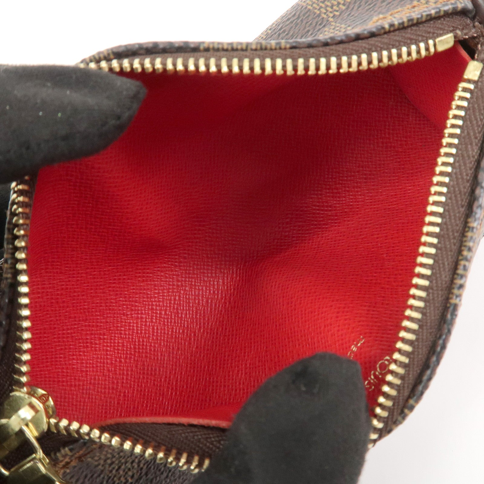 Louis Vuitton Damier Leather Mini Pouch for Papillon Bag Brown