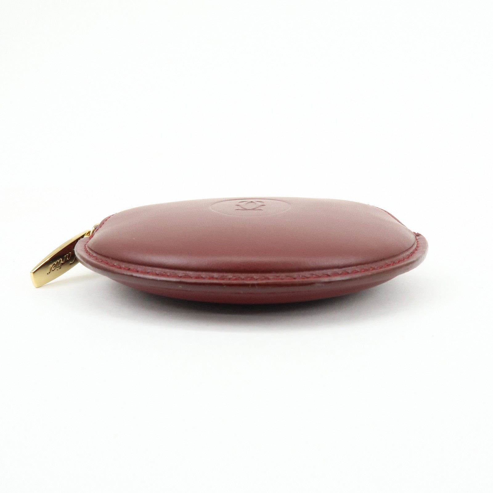 Cartier Must de Cartier Calf Skin Leather Coin Case Bordeaux