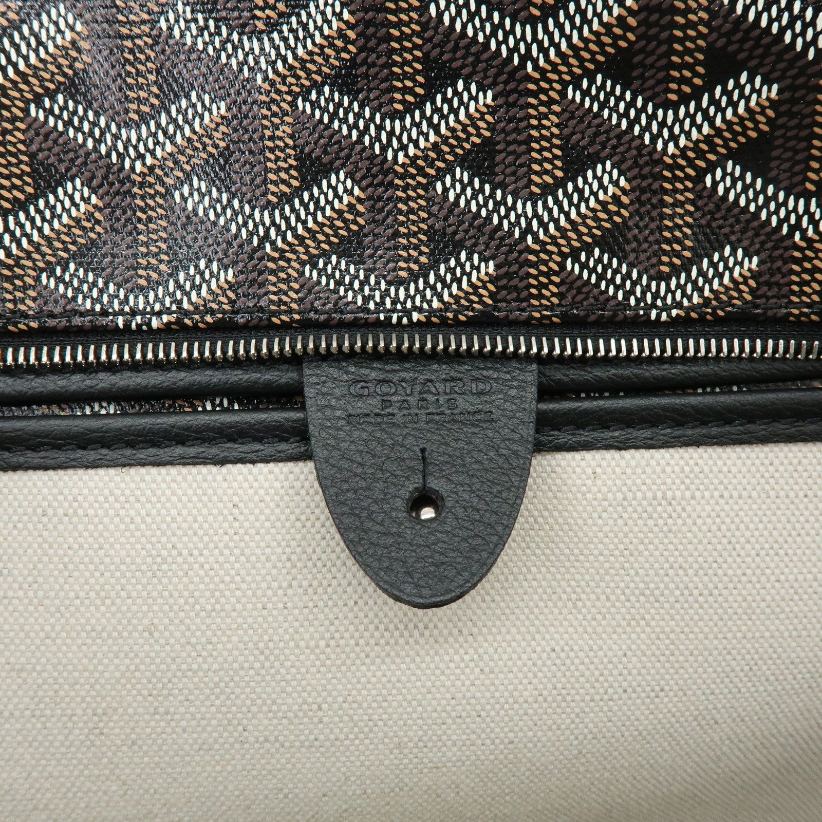 GOYARD Artois PM PVC Leather Tote Bag Hand Bag Black Brown