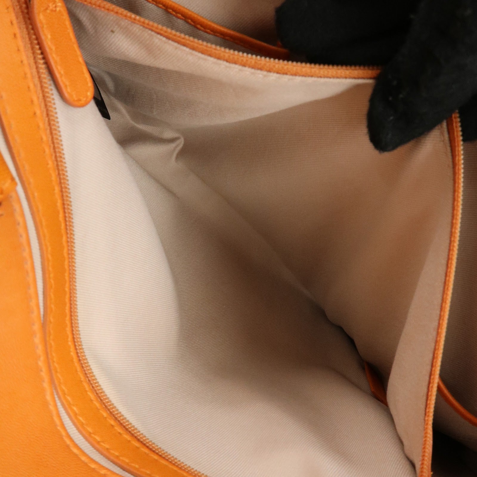 BVLGARI Collezione Suede Leather Tote Shoulder Bag Purple Orange