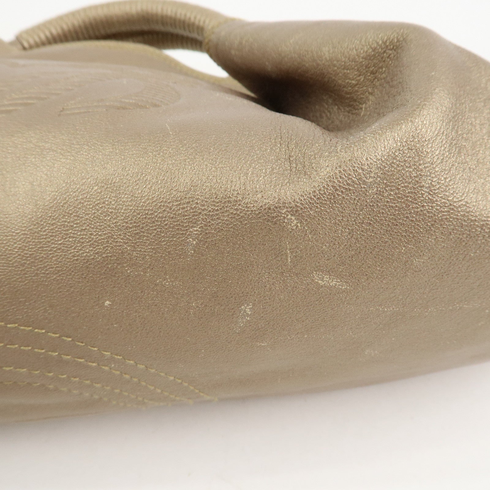 LOEWE Anagram Logo Nappa Aire Nappa Leather Hand Bag Gold