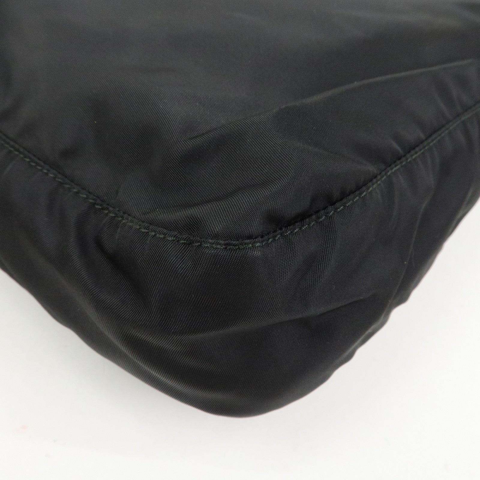 PRADA Triangle Logo Nylon Shoulder Bag Crossbody Bag Black 1BC421