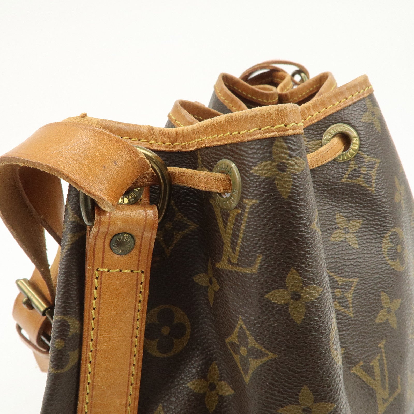 Louis Vuitton Monogram Canvas Petit Noe Shoulder Bag Brown M42226