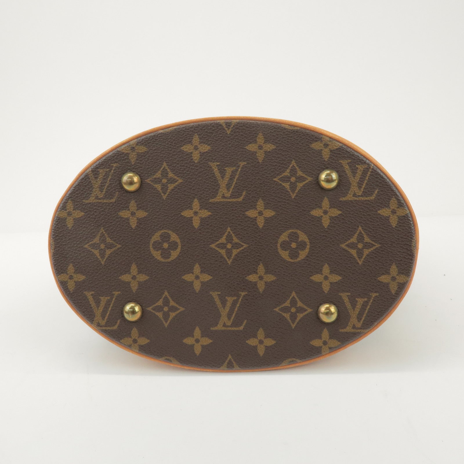 Louis Vuitton Monogram Canvas Bucket PM Hand Bag Brown M42238