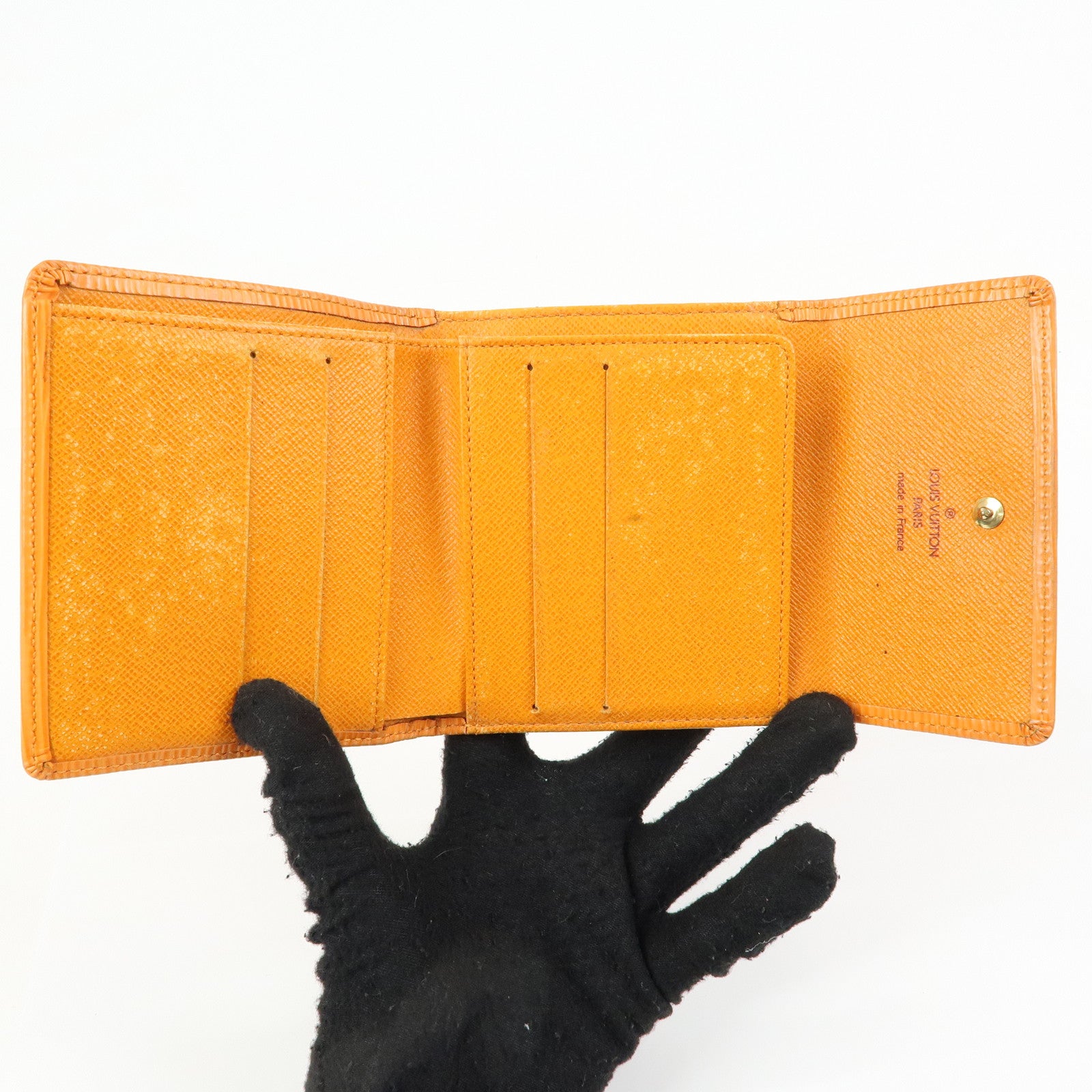 Louis Vuitton Epi Porte Monnaie Billets Credit Wallet Orange M6348H