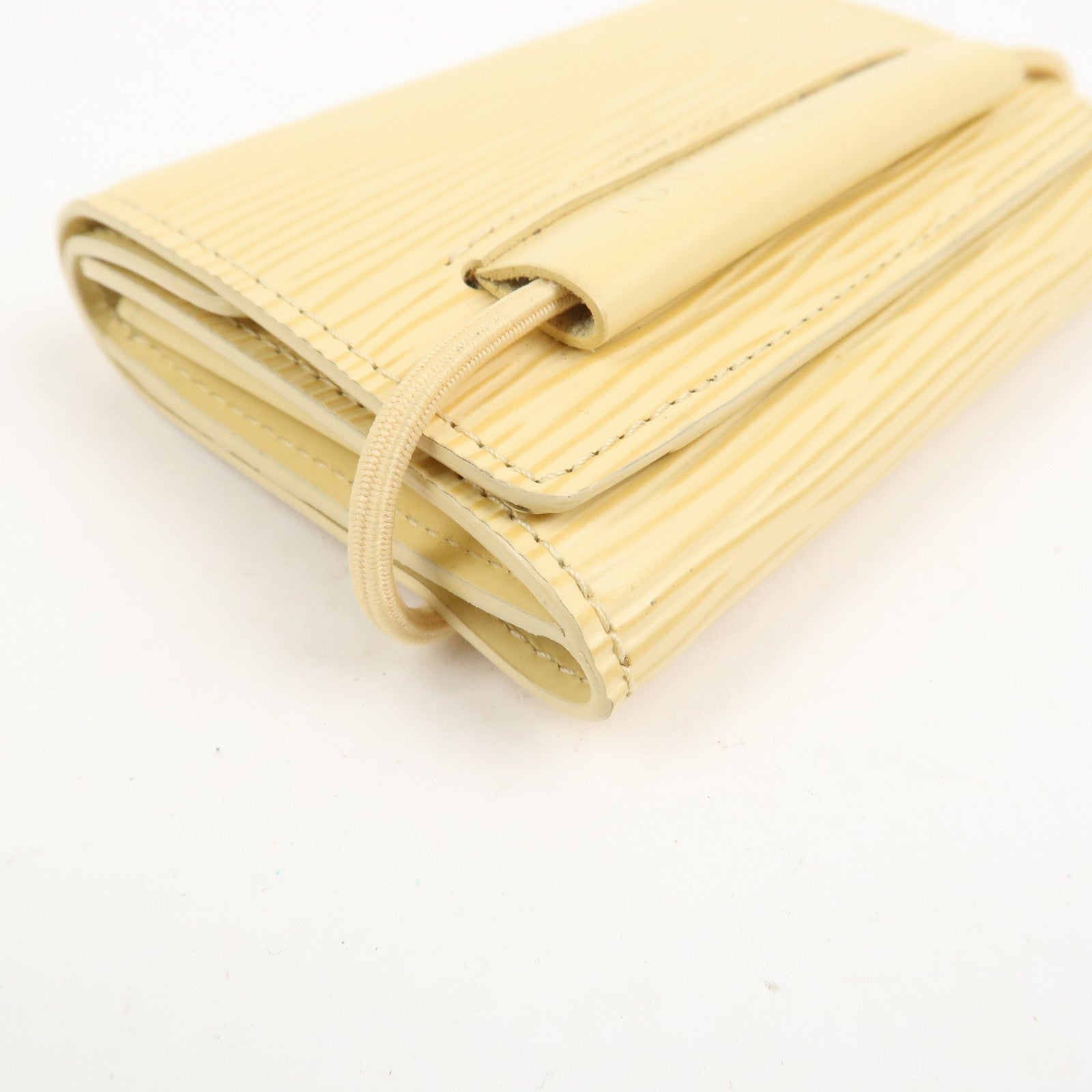 Louis Vuitton Epi Portefeuille Elastic Coin Purse Vanilla M6346A