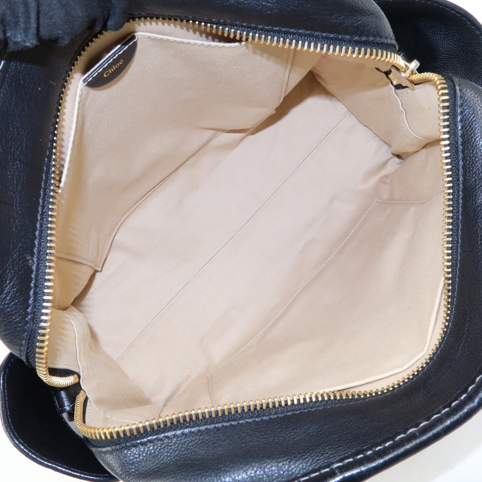 Chloe Susan Leather 2Way Bag Shoulder Bag Hand Bag Black