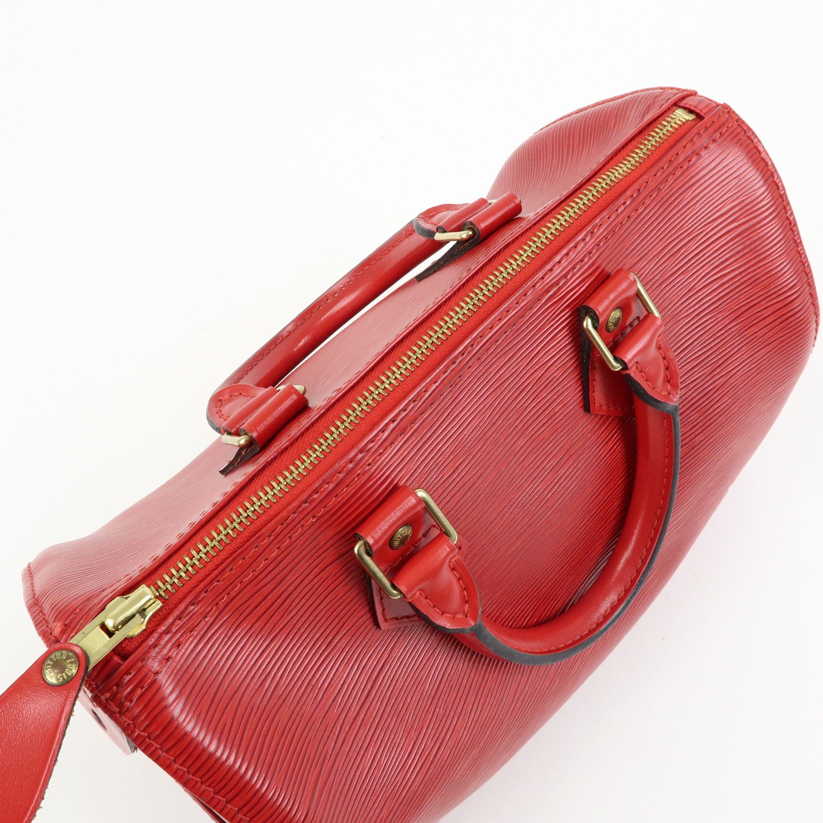 Louis Vuitton Epi Speedy 25 Boston Hand Bag Castilian Red M43017