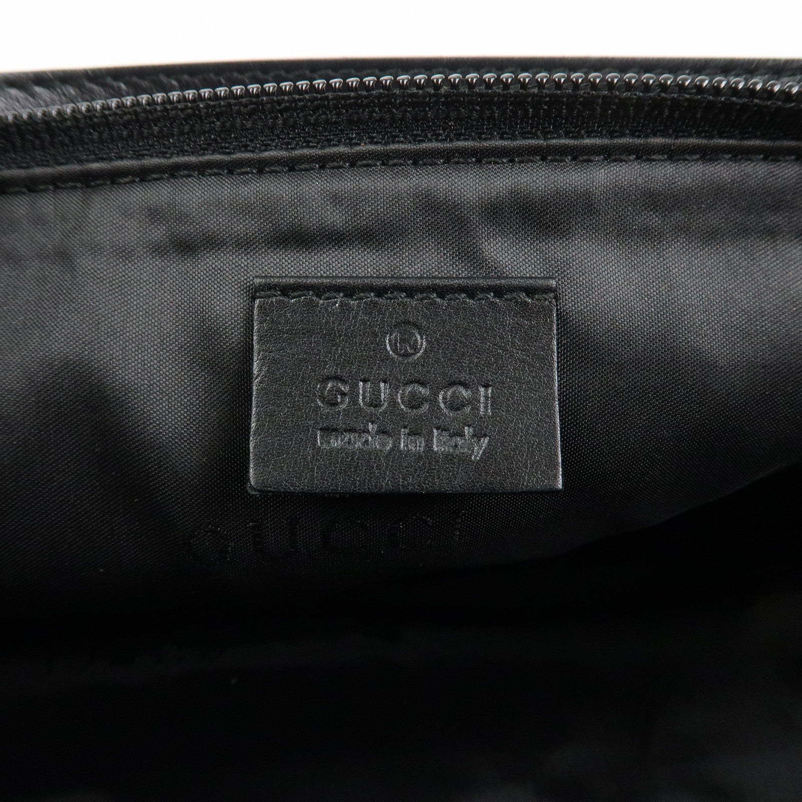 GUCCI GG Canvas Leather Accessory Pouch Hand Bag Navy 039.1103