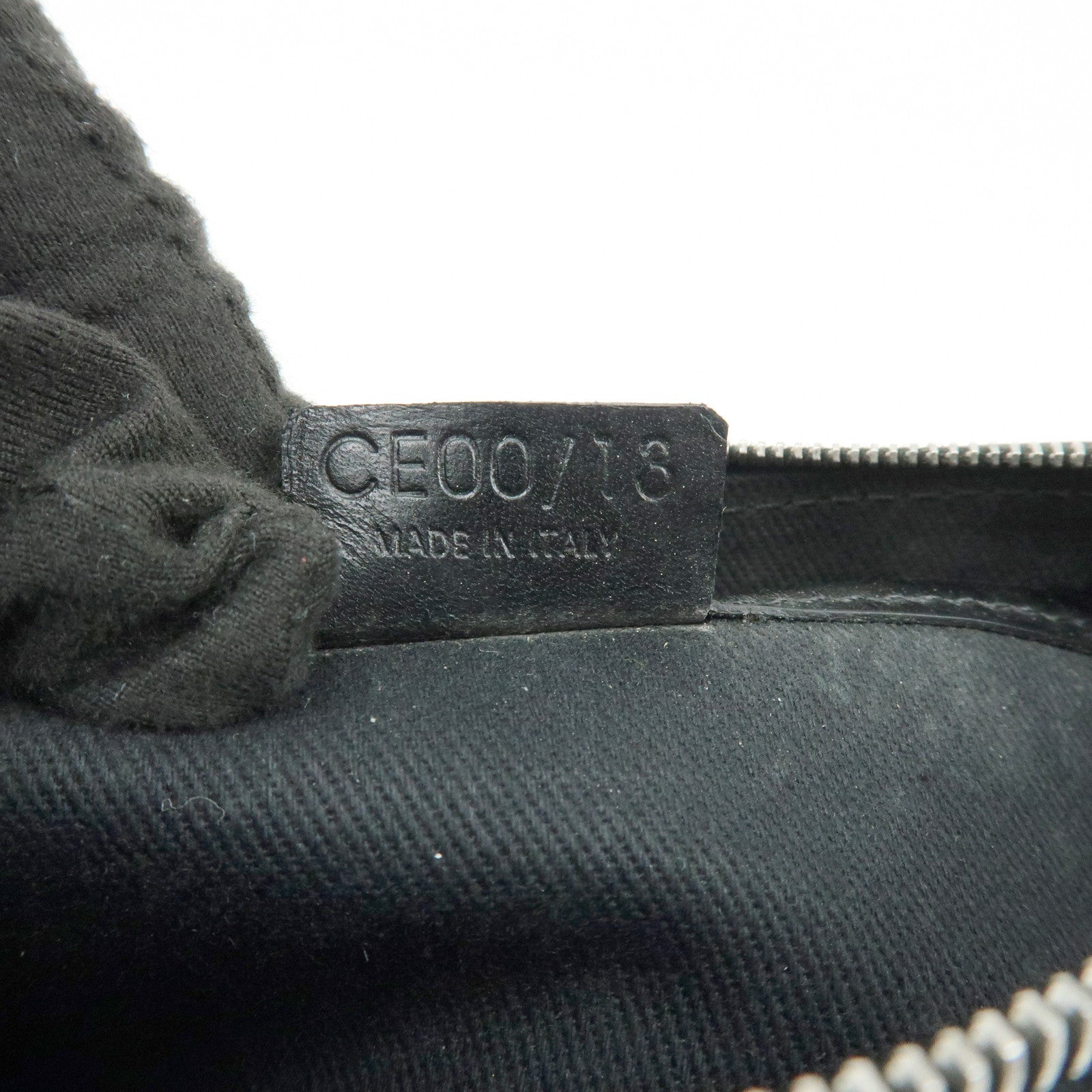 CELINE C Macadam Leather Shoulder Hand Bag Accessory Pouch Black