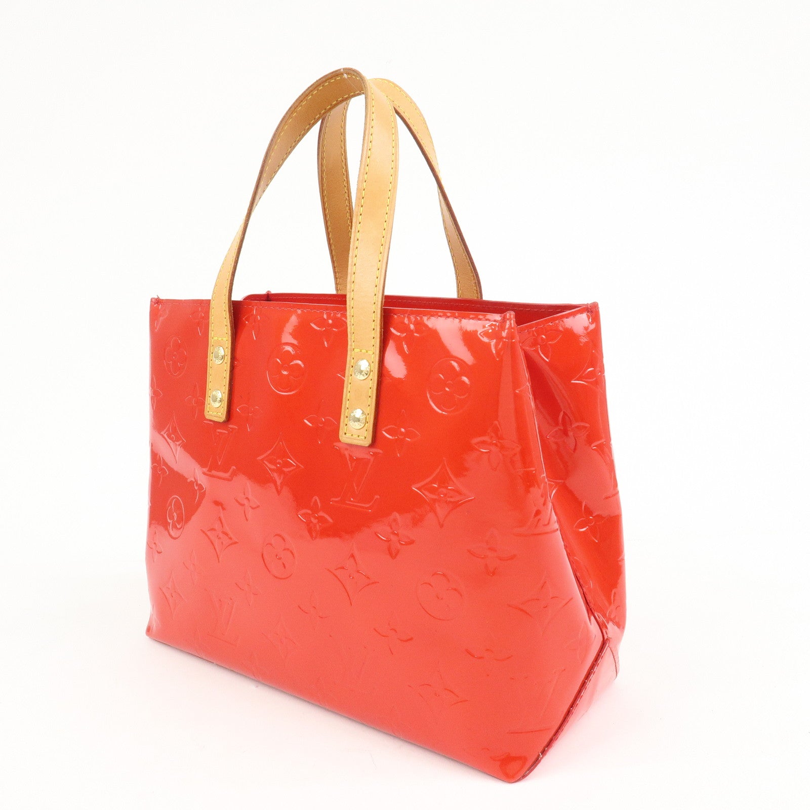 Louis Vuitton Monogram Vernis Lead PM Hand Bag Rouge M91088