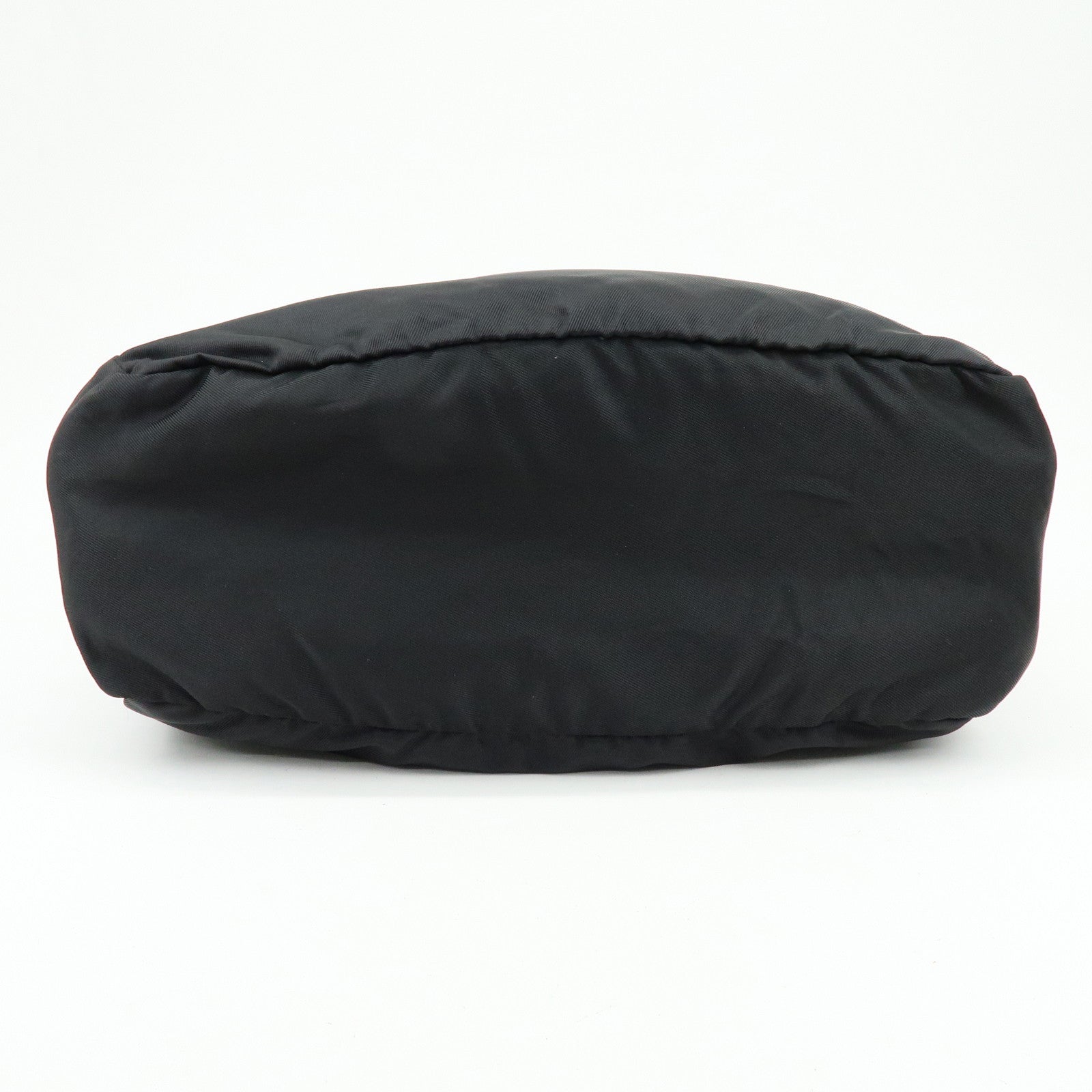 GUCCI Nylon Leather Boston Bag Shoulder Bag Black 012・0389・002058