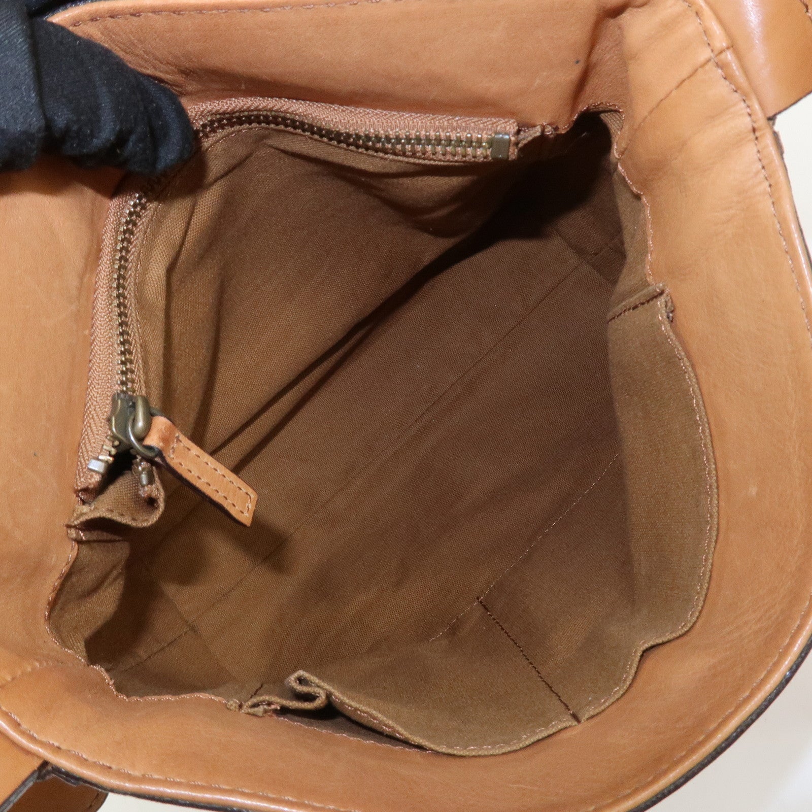 Chloe Logo Leather Shoulder Bag Hand Bag Crossbody Bag Brown