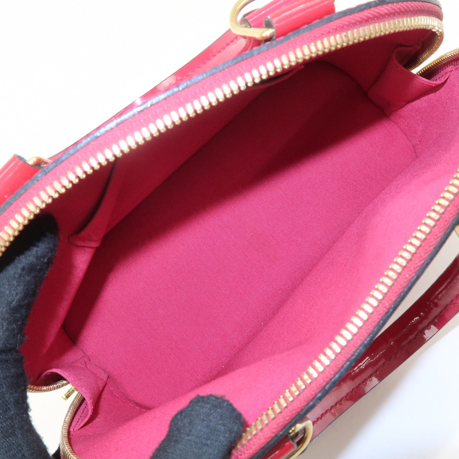 Louis Vuitton Monogram Vernis Alma BB Hand Bag Rose Indien M91771 Used