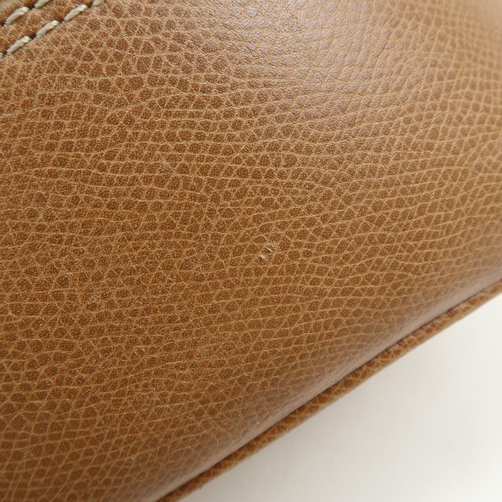 LOEWE Anagarm Leather Drawstring Shoulder Bag Brown