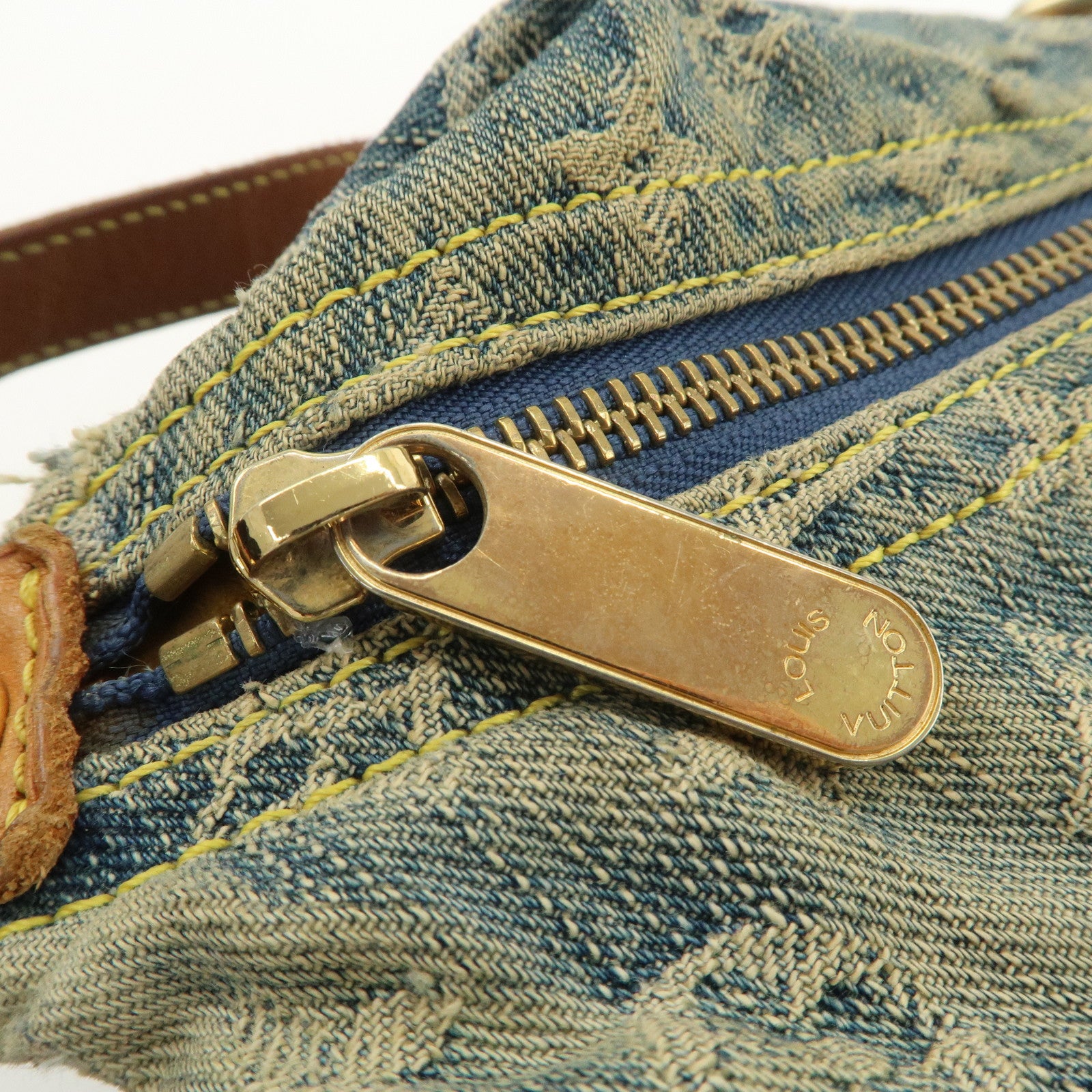 Louis Vuitton Monogram Denim Baggy PM 2Way Bag Shoulder Bag M95049