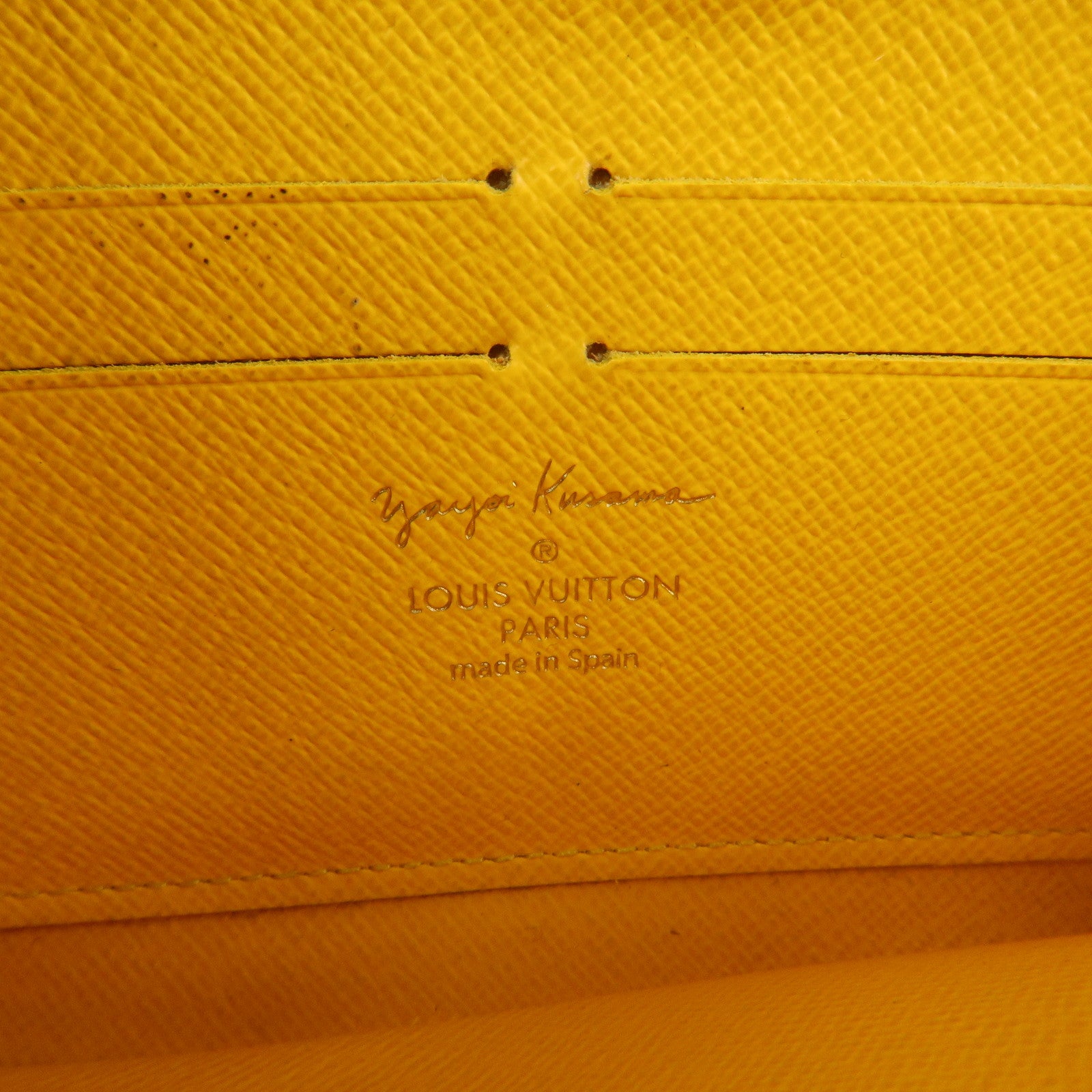 Louis Vuitton Monogram Zippy Wallet Pumpkin Dots Jaune M60449 Used