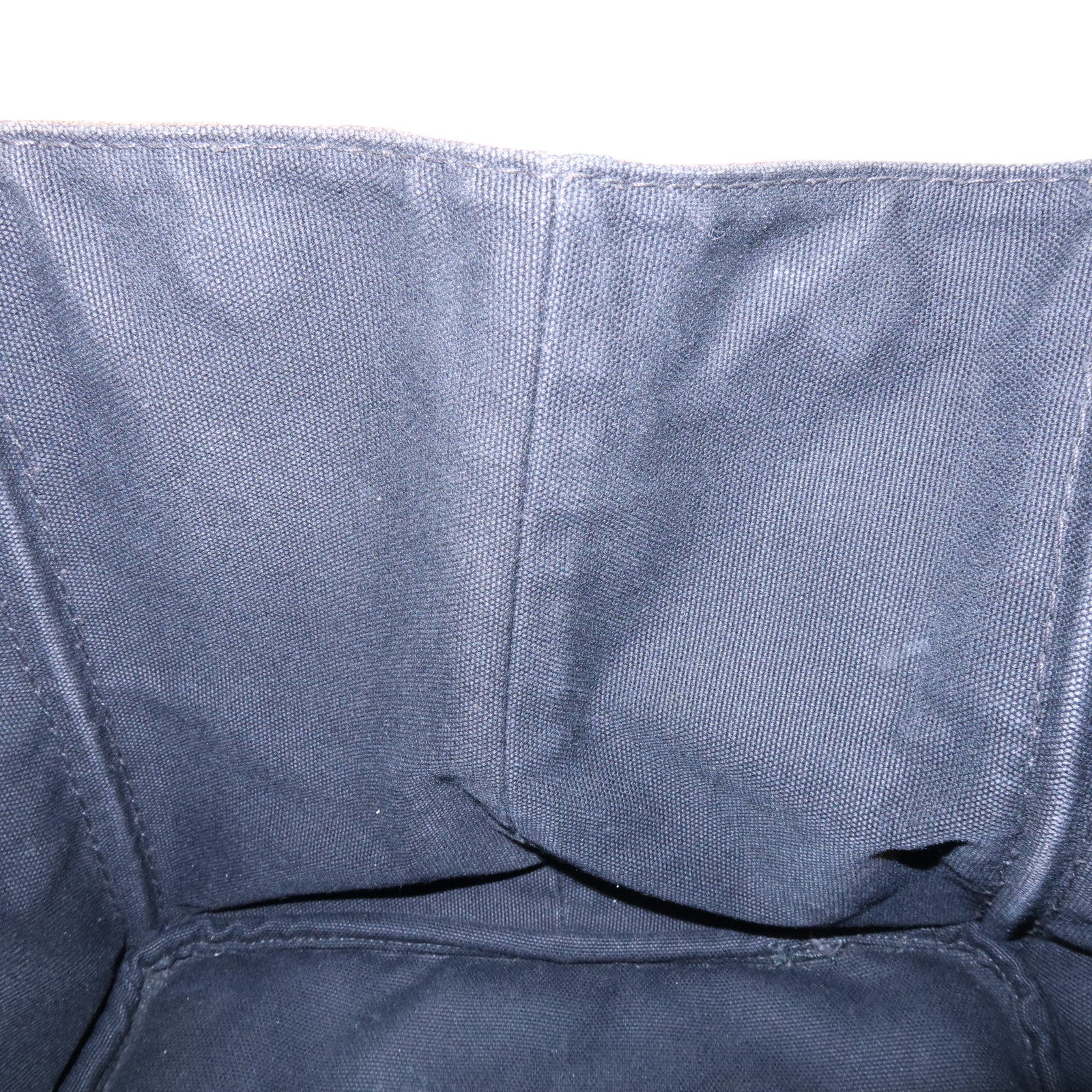 PRADA Canapa Large Tote Bag Hand Bag Khaki Black Brown BN1872