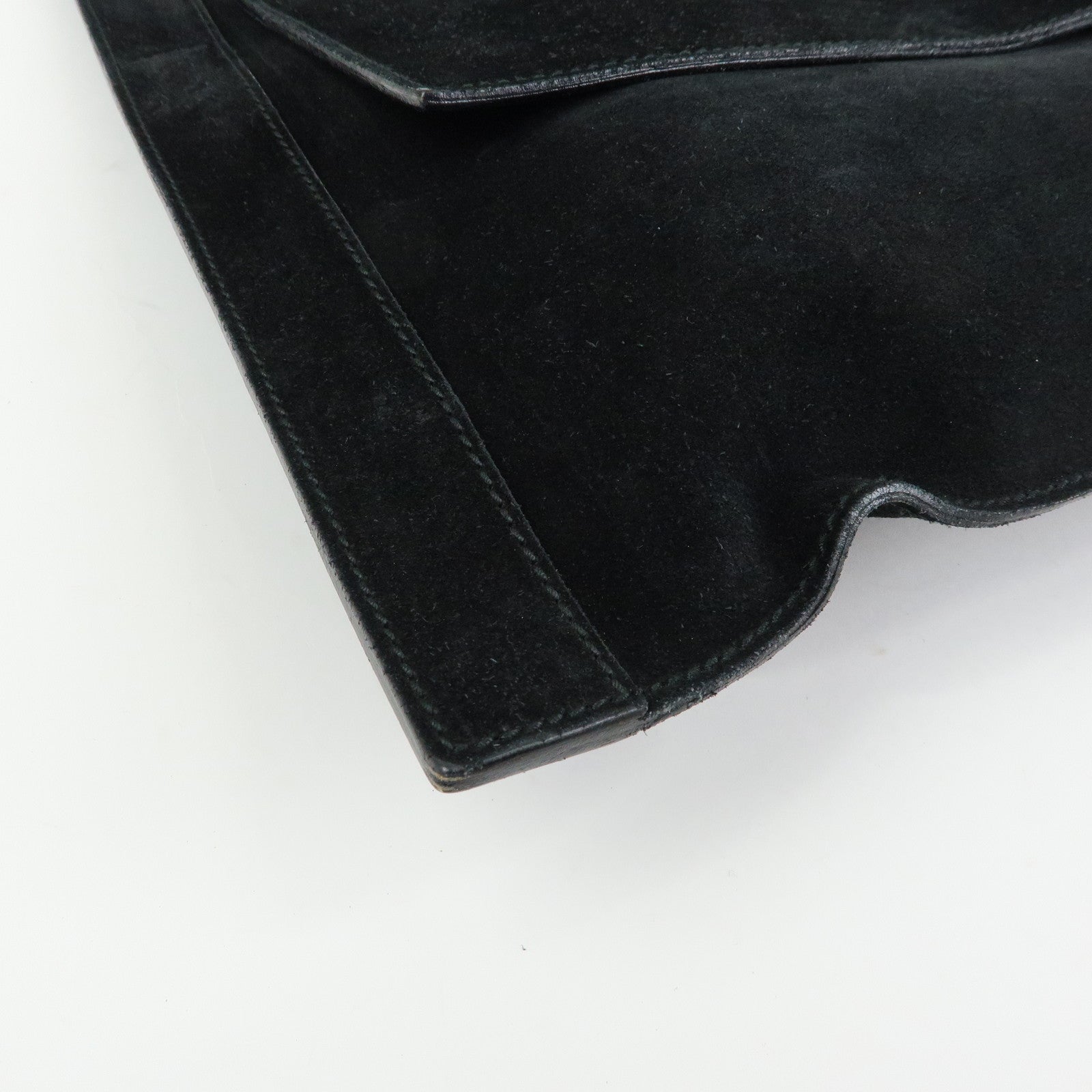 GUCCI Suede Shoulder Bag Crossbody Bag Black 001・2122・1931