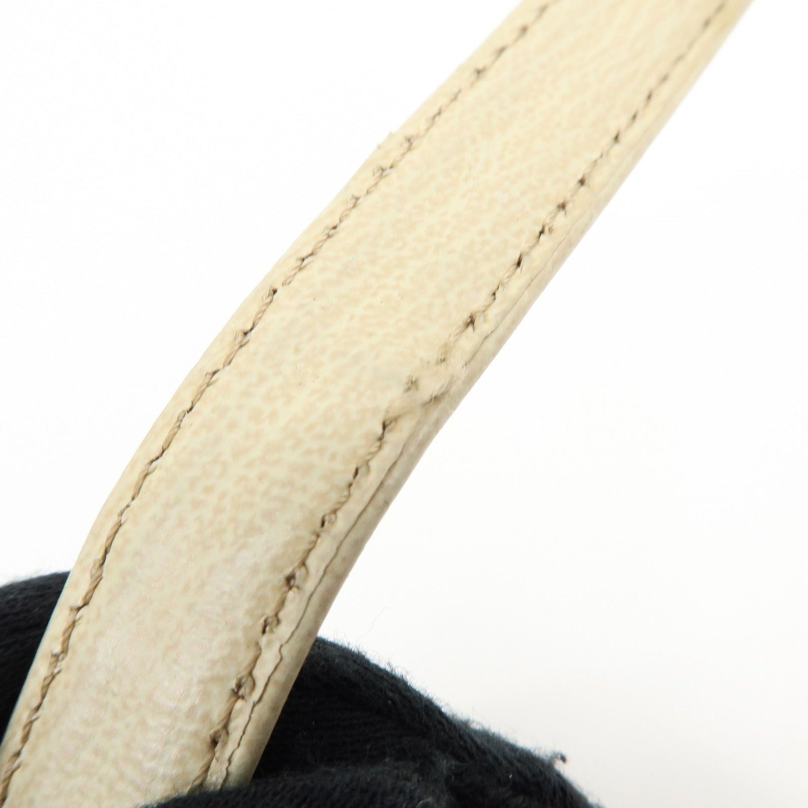 LOEWE Velazquez Leather Suede 2Way Bag Hand Bag Shoulder Bag Ivory