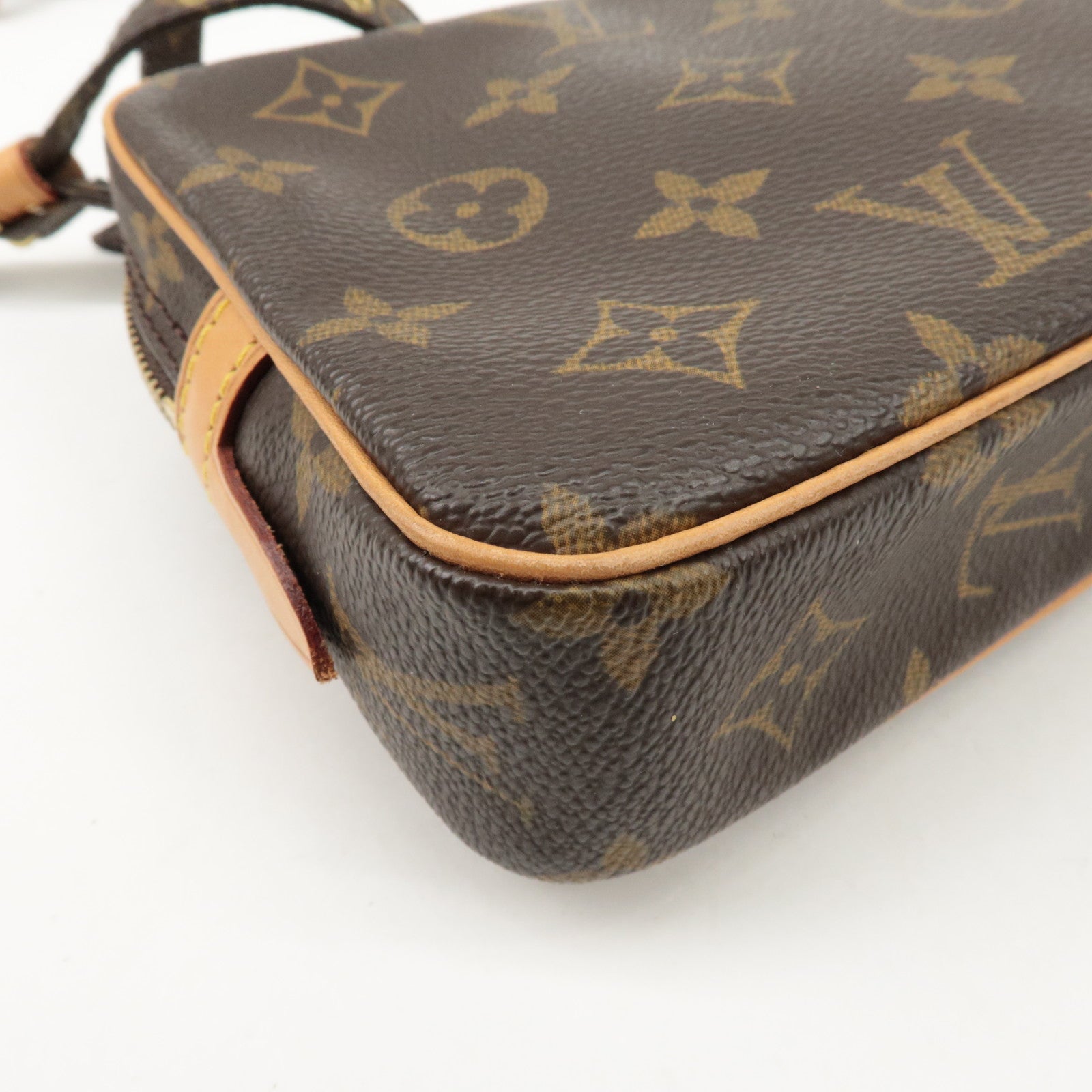 Louis Vuitton Monogram Pochette Marly Bandouliere Bag Brown M51828 Used