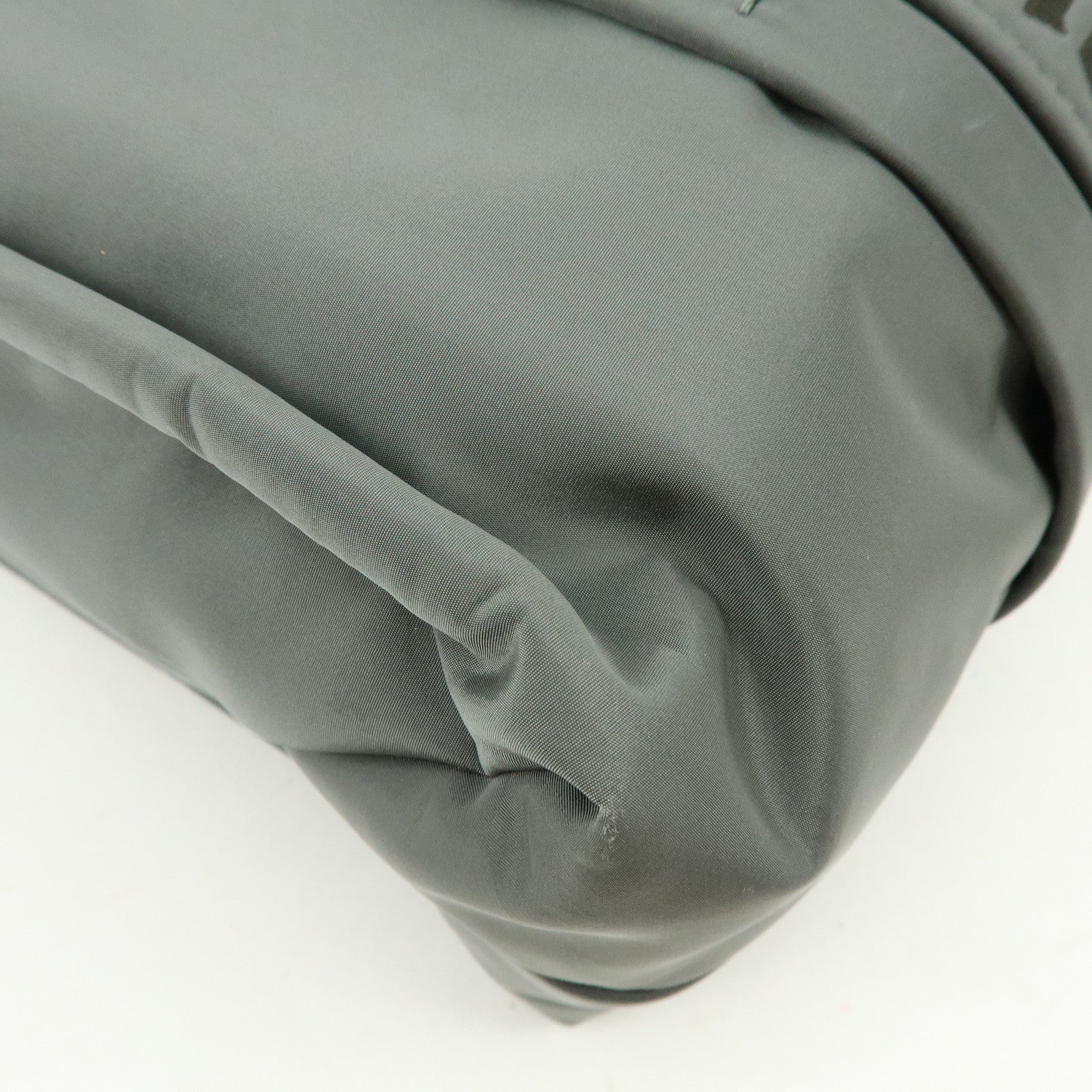 Chloe Woody Nylon Tote Bag Shoulder Bag Gray