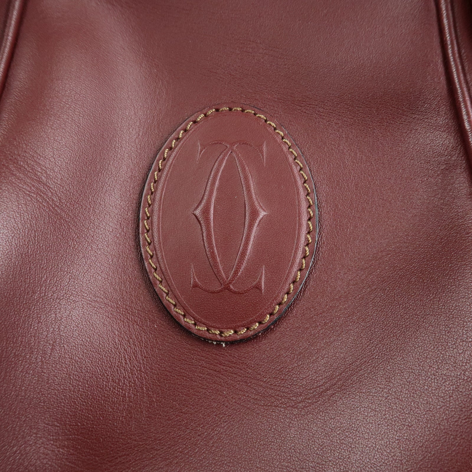 Cartier Must Line Calf Leather Shoulder Bag Bordeaux