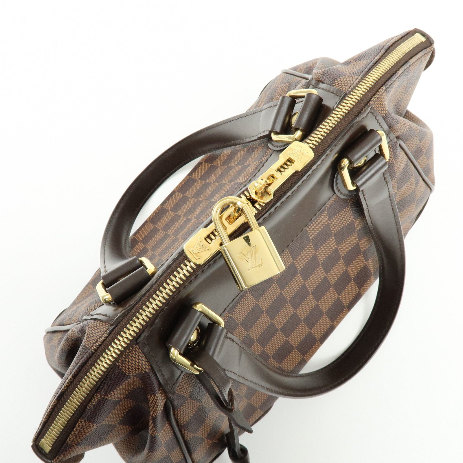 Louis Vuitton Damier Ebene Verona PM Hand Bag Brown