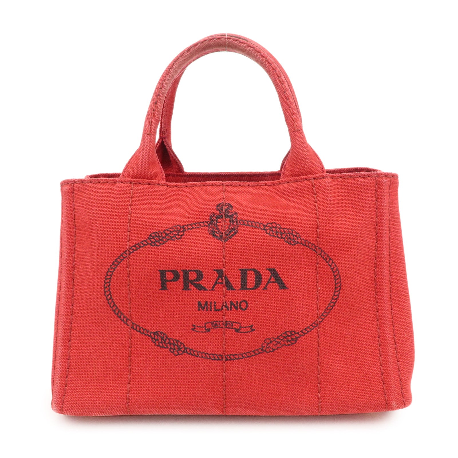 PRADA Logo Canapa Canvas Mini 2Way Bag Hand Shoulder Bag B2349G