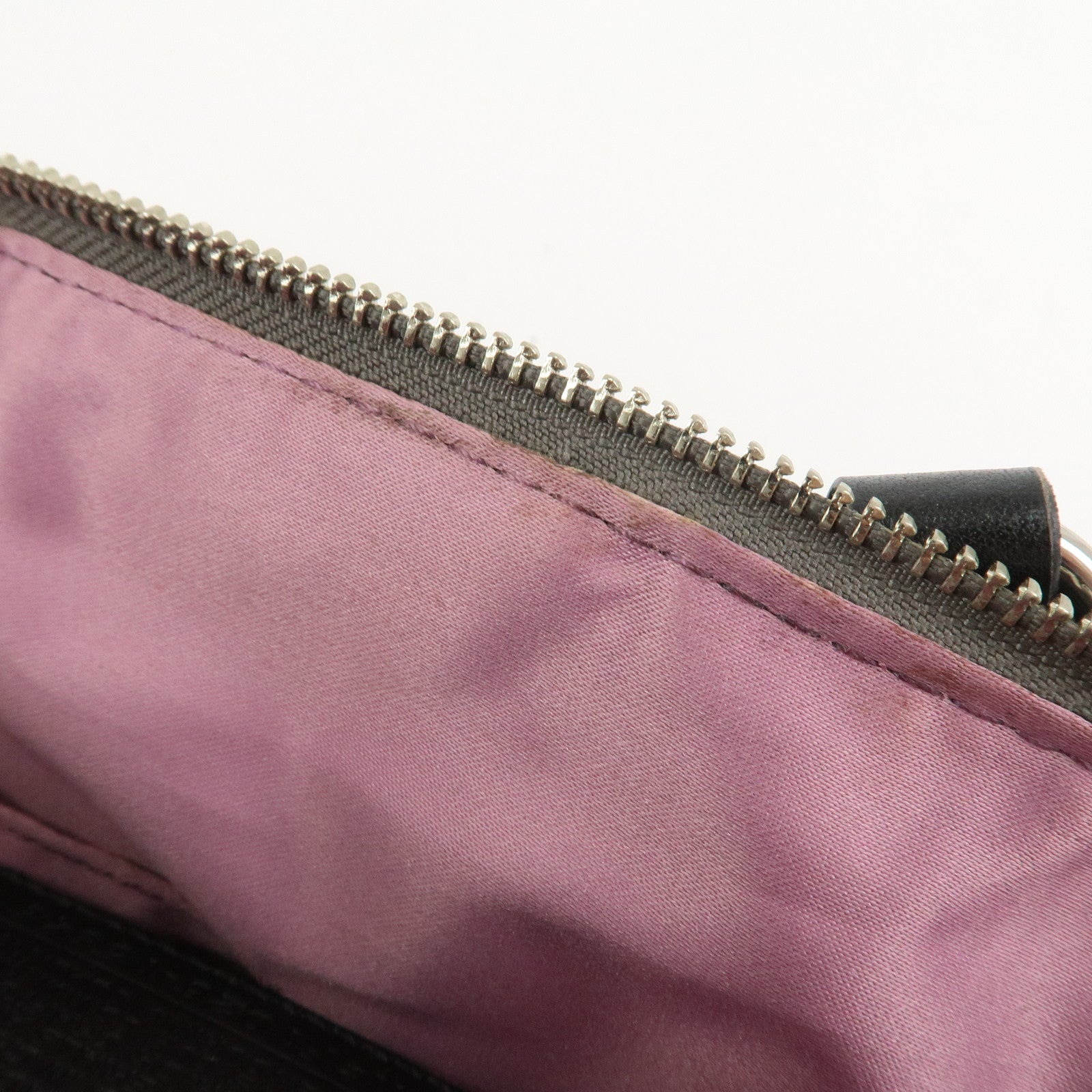 COACH Satin Leather 2Way Bag Shoulder Bag Hand Bag Khaki Purple