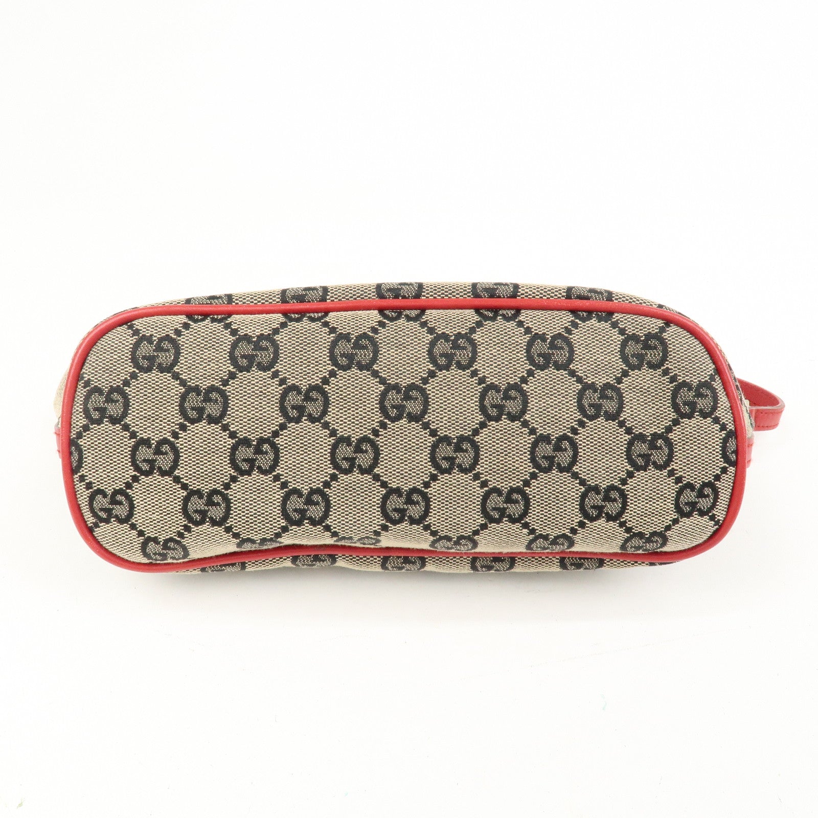 GUCCI Boat Bag GG Monogram Canvas Pouch Hand Bag 039.1103