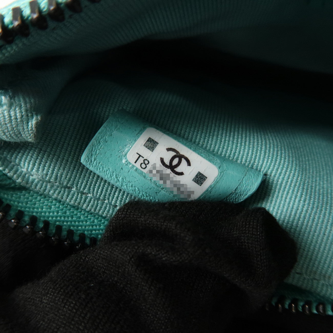 CHANEL Matelasse Caviarskin Classic Mini Pouch Blue A82365 Used