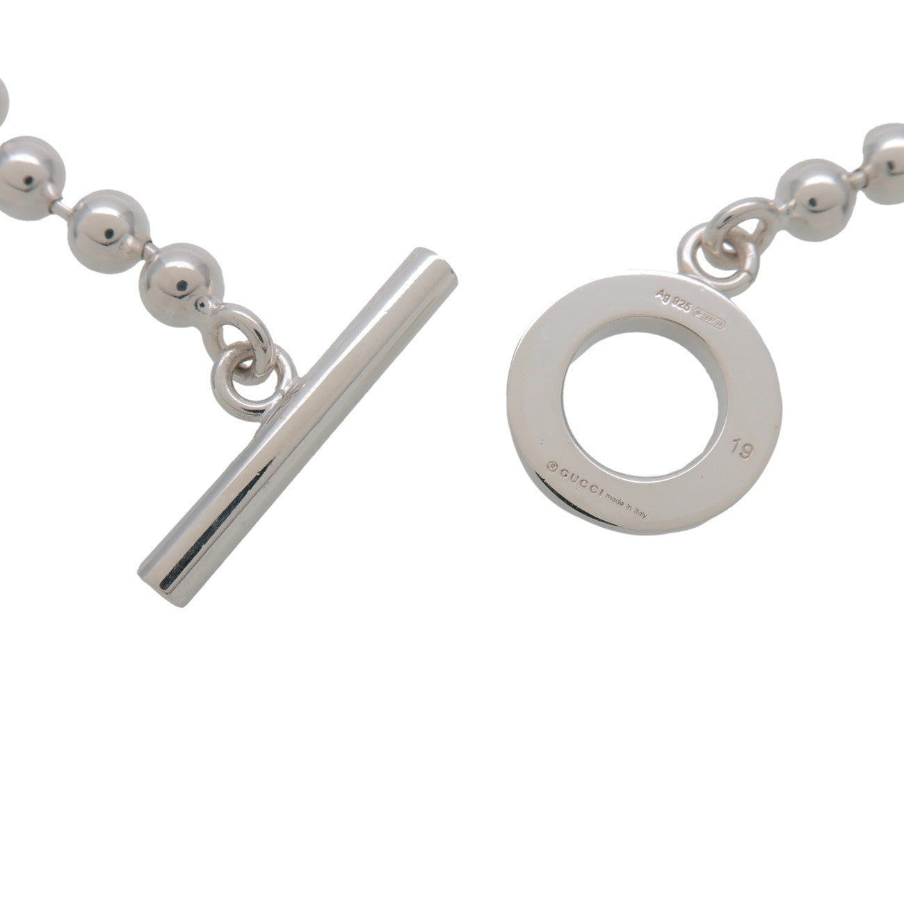 GUCCI Ball Chain Bracelet SV925 Silver 010294