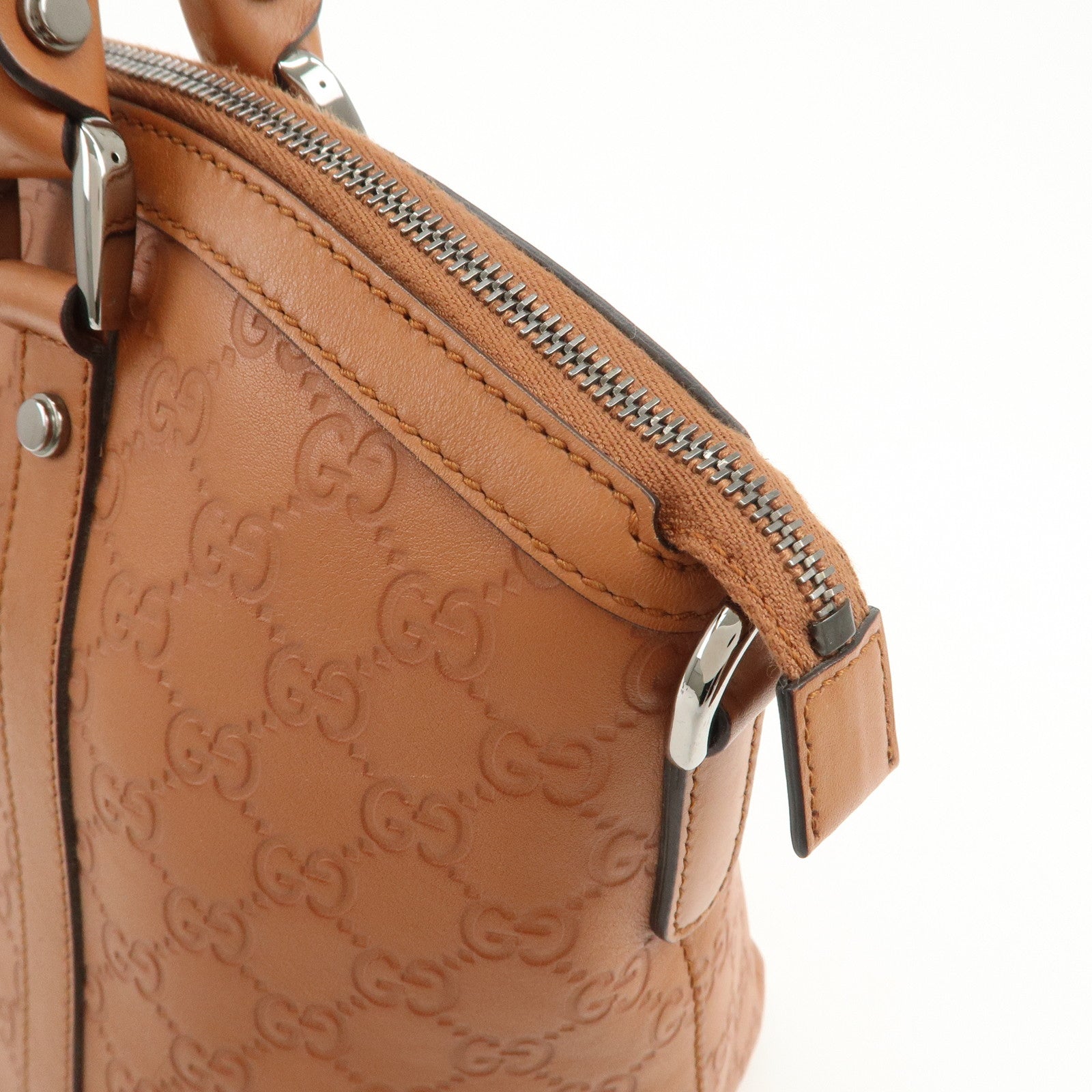 GUCCI Guccissima Interlocking G 2Way Bag Hand Bag Brown 341503