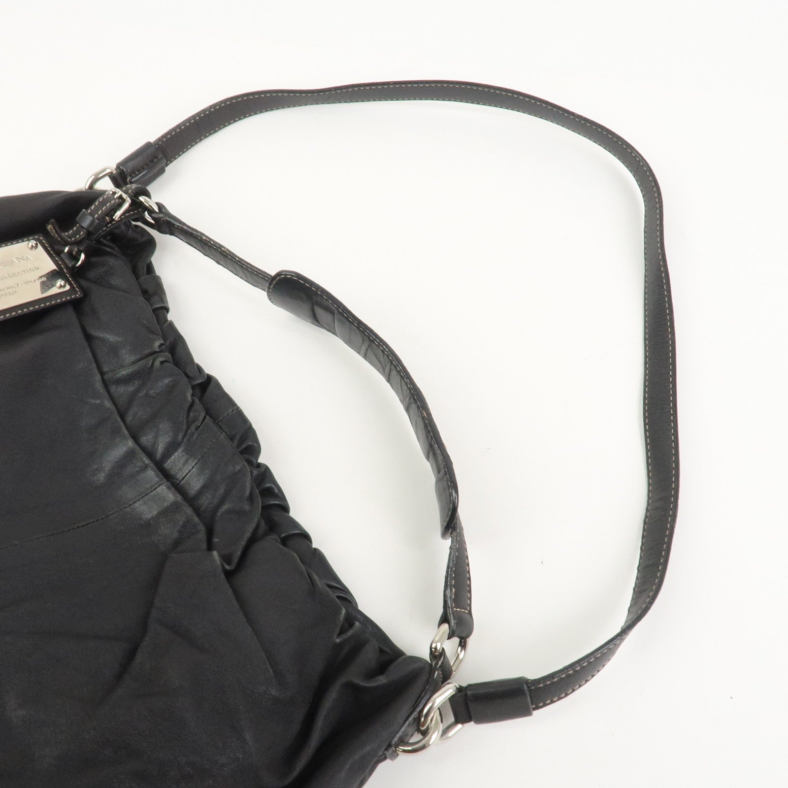 Dolce&Gabbana Leather 2Way Bag Shoulder Crossbody Bag Black